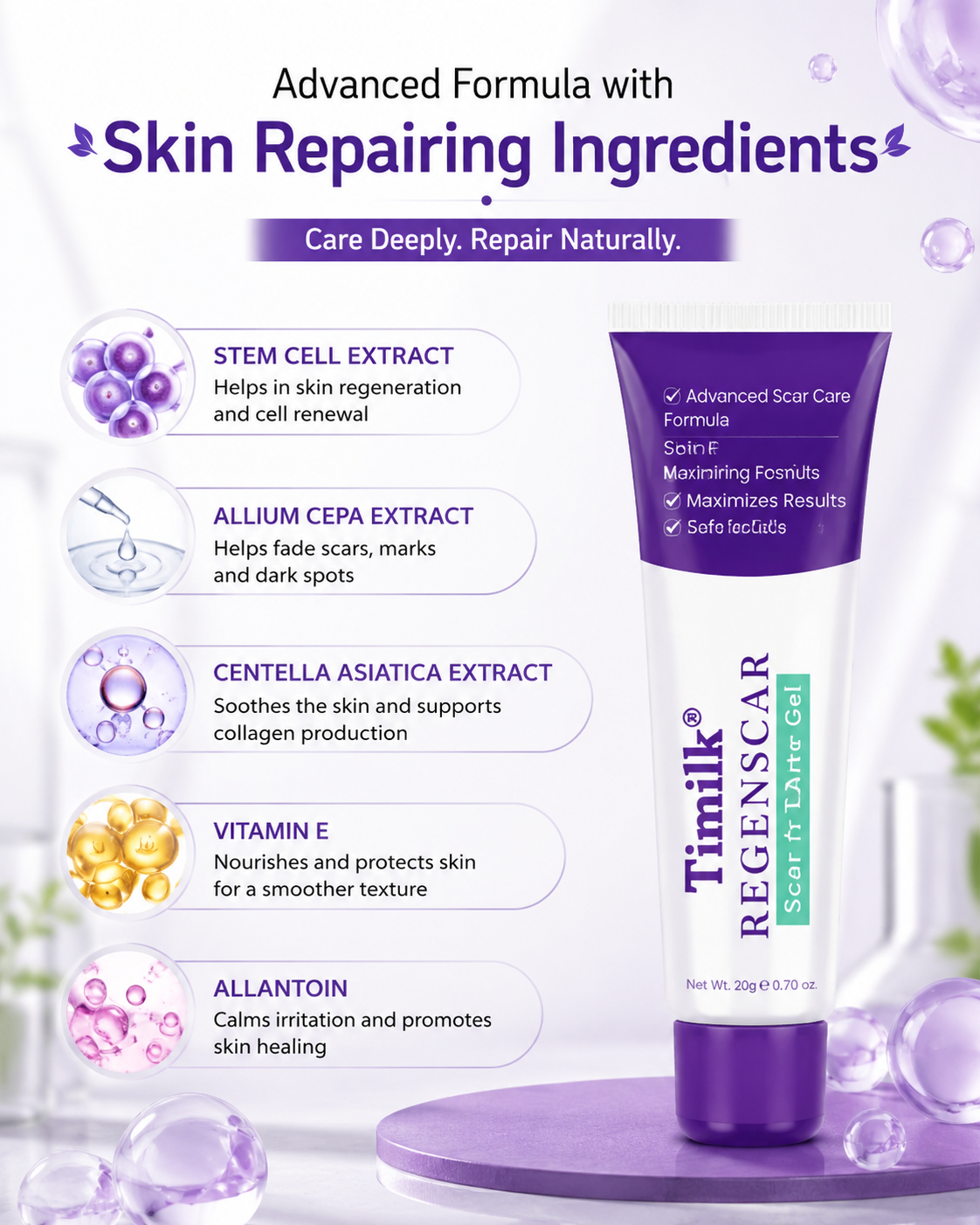 TiMilk – ReGen Scar Stem Cell Repair Gel
